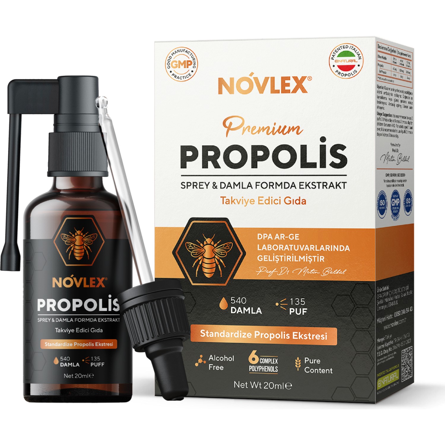 Novlex Propolis Ekstresi Sprey & Damla 20ml
